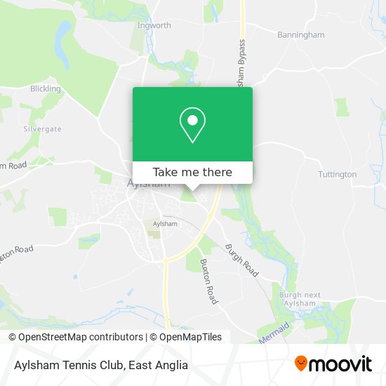 Aylsham Tennis Club map