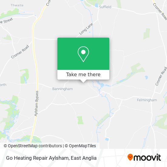 Go Heating Repair Aylsham map