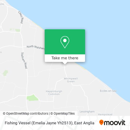 Fishing Vessel (Emelia Jayne Yh2513) map