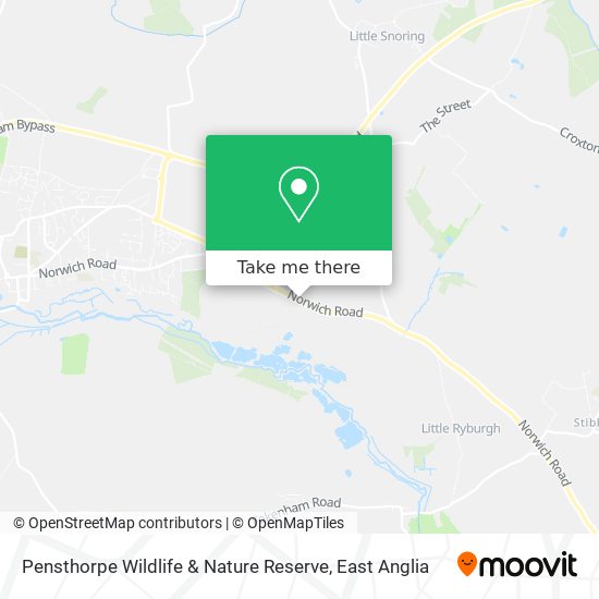 Pensthorpe Wildlife & Nature Reserve map