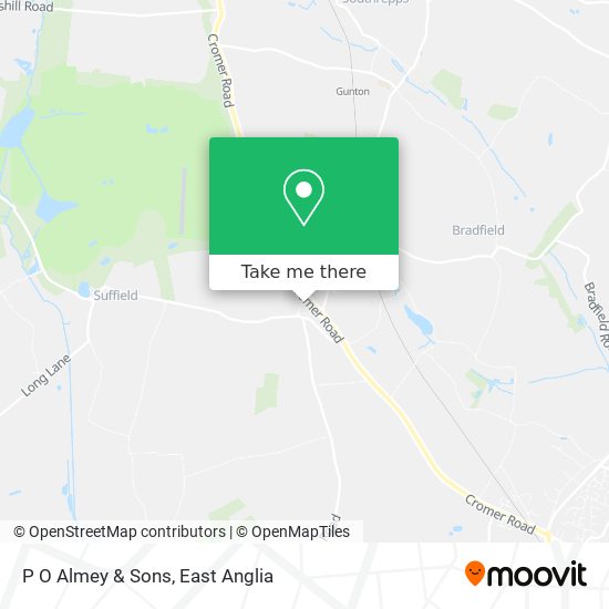 P O Almey & Sons map