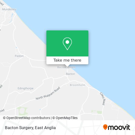 Bacton Surgery map