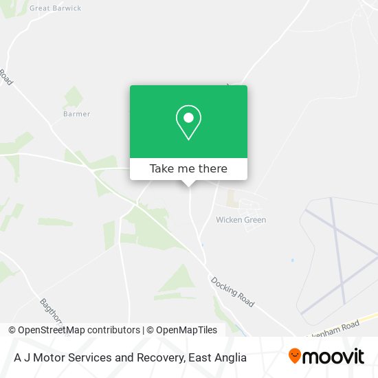 A J Motor Services and Recovery map