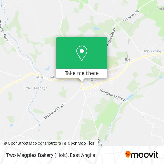 Two Magpies Bakery (Holt) map