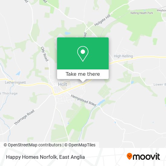 Happy Homes Norfolk map