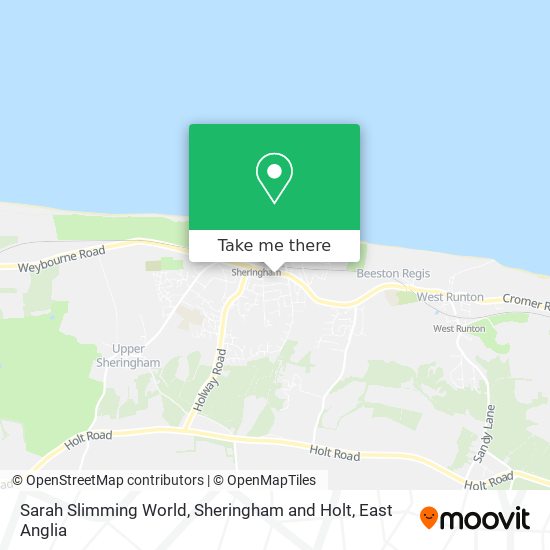 Sarah Slimming World, Sheringham and Holt map