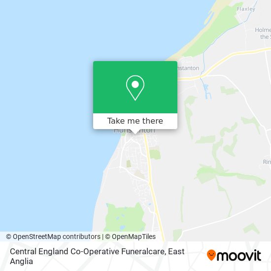 Central England Co-Operative Funeralcare map