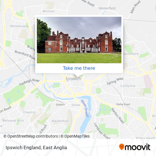 Ipswich England map