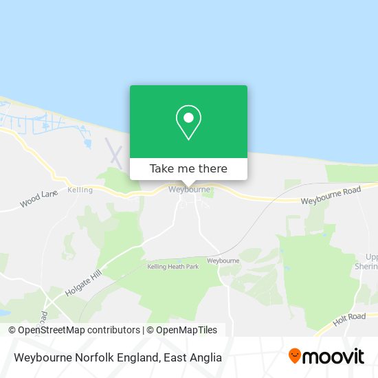 Weybourne Norfolk England map