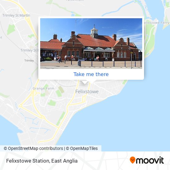 Felixstowe Station map