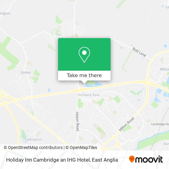 Holiday Inn Cambridge an IHG Hotel map