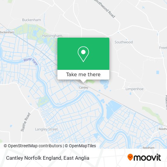 Cantley Norfolk England map