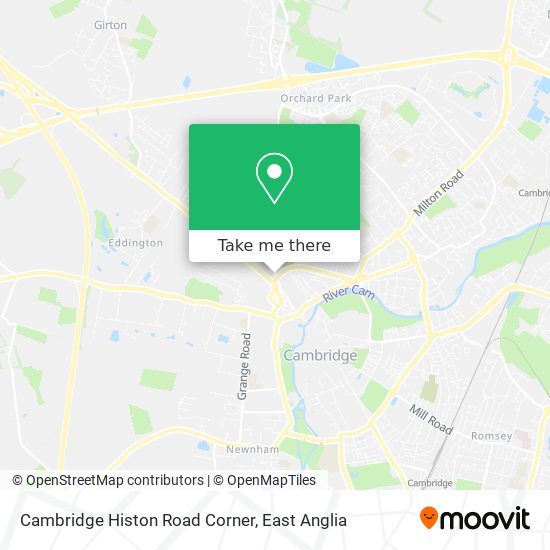 Cambridge Histon Road Corner map