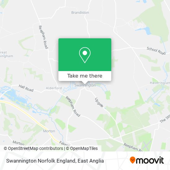 Swannington Norfolk England map
