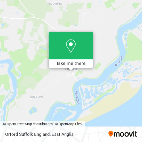Orford Suffolk England map