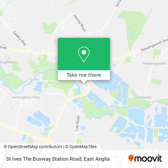 St Ives The Busway Station Road map