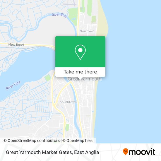 Great Yarmouth Market Gates map