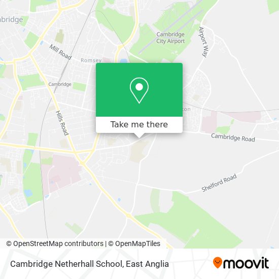 Cambridge Netherhall School map