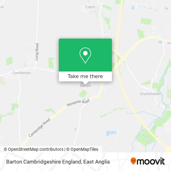 Barton Cambridgeshire England map