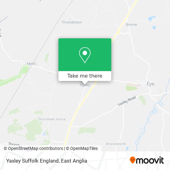Yaxley Suffolk England map