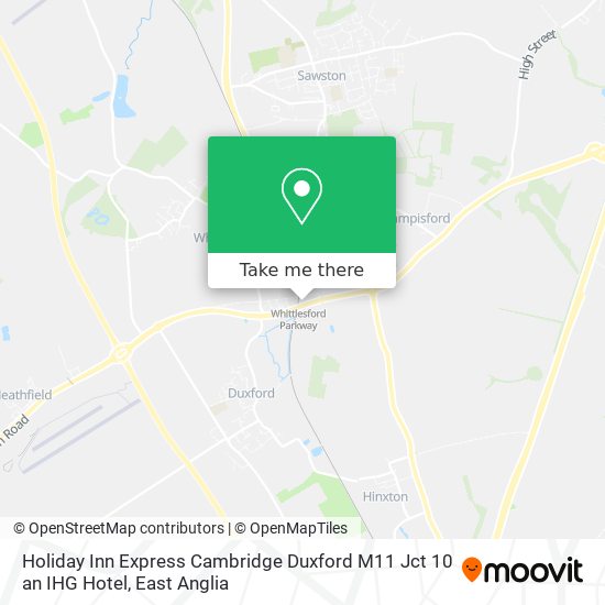 Holiday Inn Express Cambridge Duxford M11 Jct 10 an IHG Hotel map