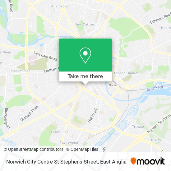 Norwich City Centre St Stephens Street map