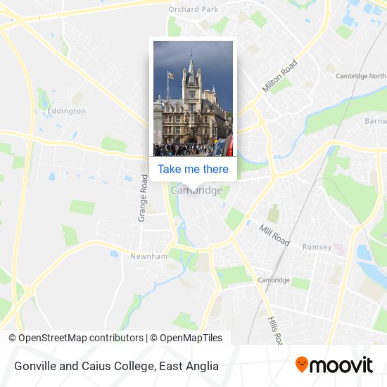 Gonville and Caius College map
