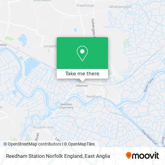 Reedham Station Norfolk England map