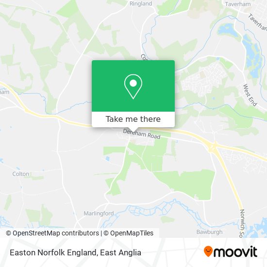 Easton Norfolk England map