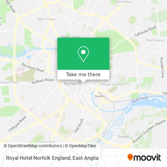 Royal Hotel Norfolk England map