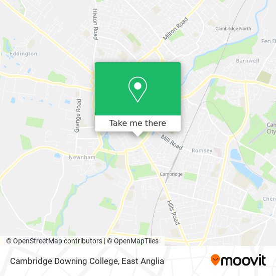 Cambridge Downing College map