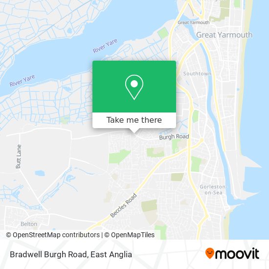 Bradwell Burgh Road map