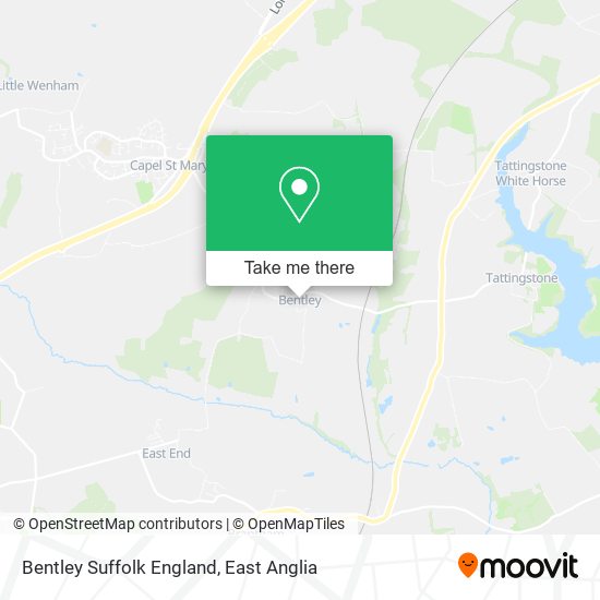 Bentley Suffolk England map