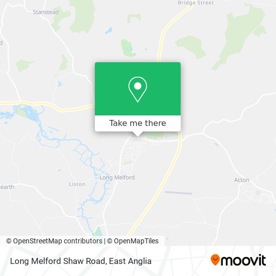 Long Melford Shaw Road map