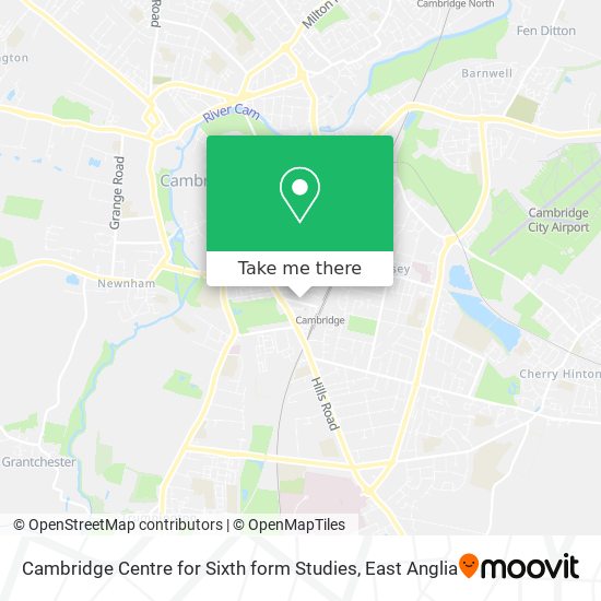 Cambridge Centre for Sixth form Studies map