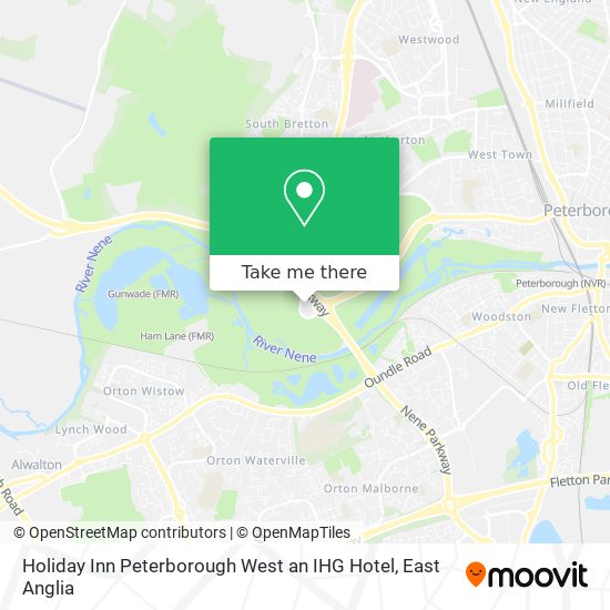 Holiday Inn Peterborough West an IHG Hotel map