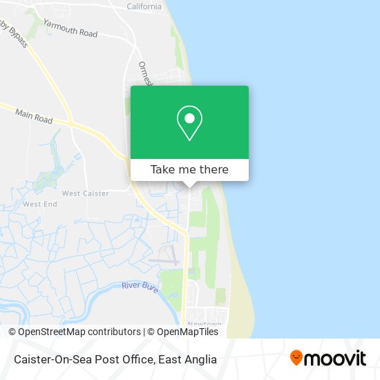 Caister-On-Sea Post Office map
