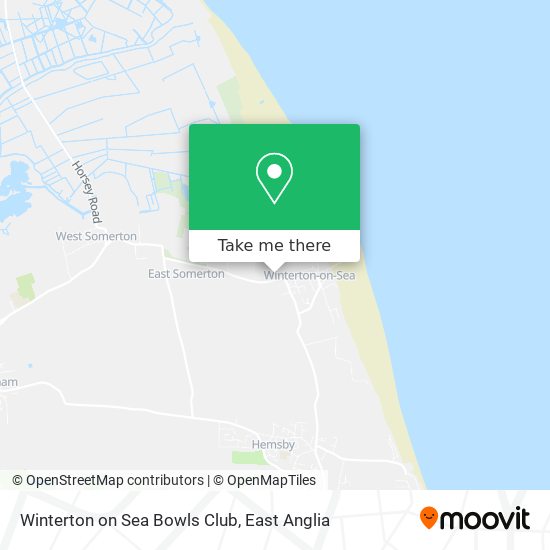 Winterton on Sea Bowls Club map