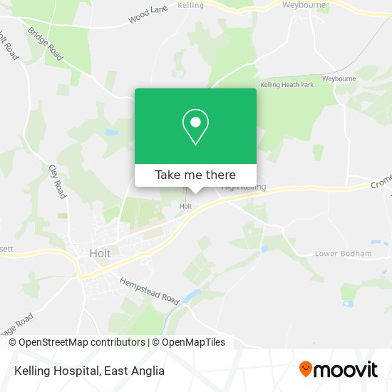 Kelling Hospital map