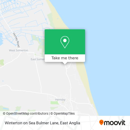 Winterton on Sea Bulmer Lane map