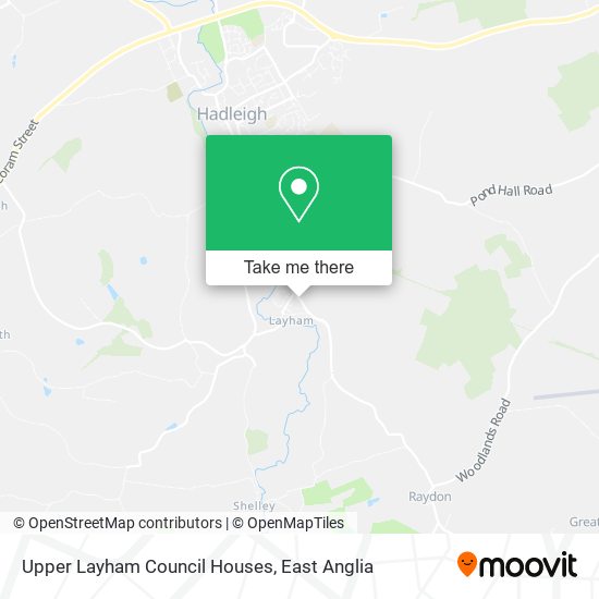 Upper Layham Council Houses map