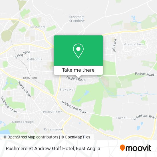 Rushmere St Andrew Golf Hotel map