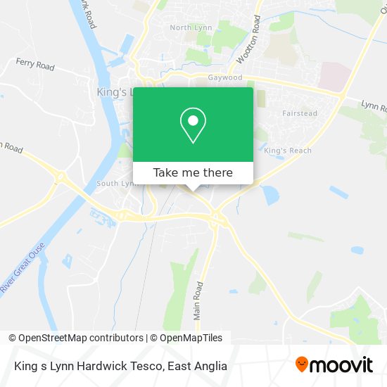 King s Lynn Hardwick Tesco map