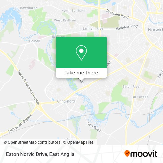 Eaton Norvic Drive map