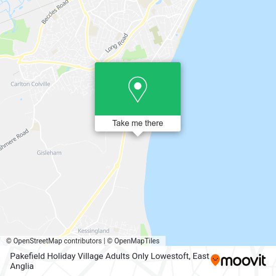 Pakefield Holiday Village Adults Only Lowestoft map