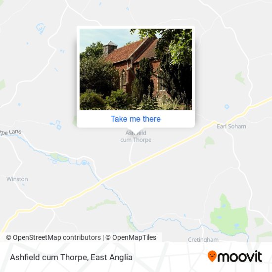 Ashfield cum Thorpe map