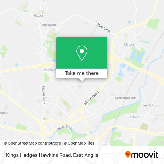 Kings Hedges Hawkins Road map