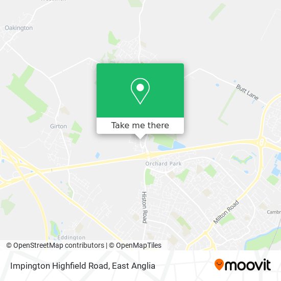 Impington Highfield Road map