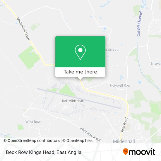 Beck Row Kings Head map