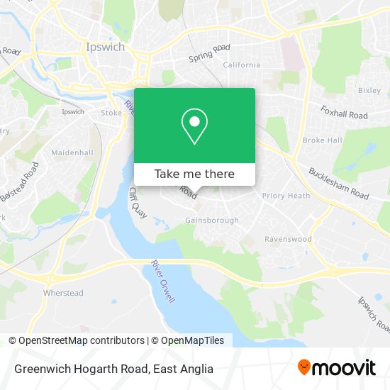 Greenwich Hogarth Road map